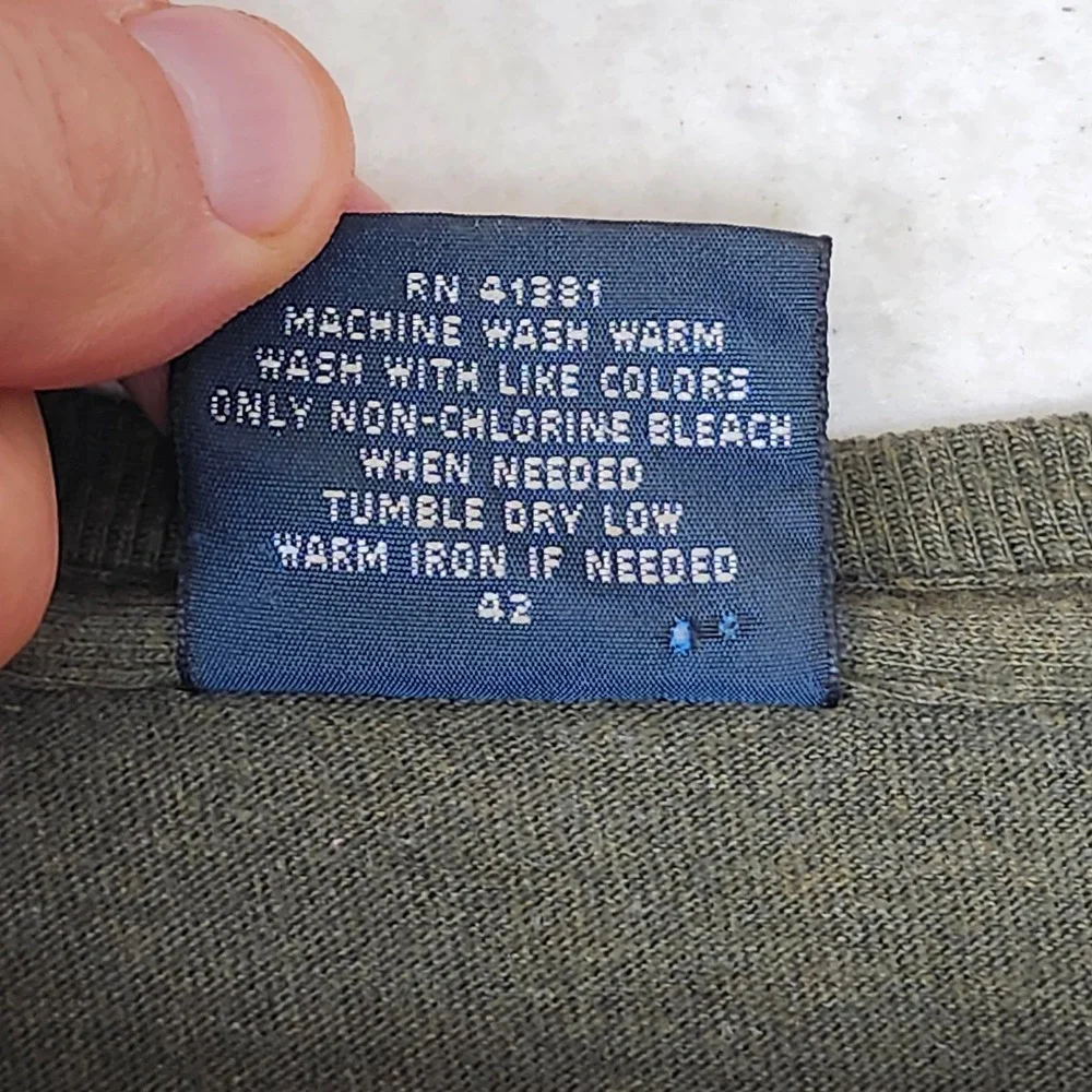 Vintage 90s Polo Ralph Lauren Long Sleeve Shirt Olive Green Purple Pony XL